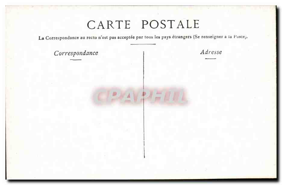 Vichy CPA La gare et la statue Deesse des eaux — Verso