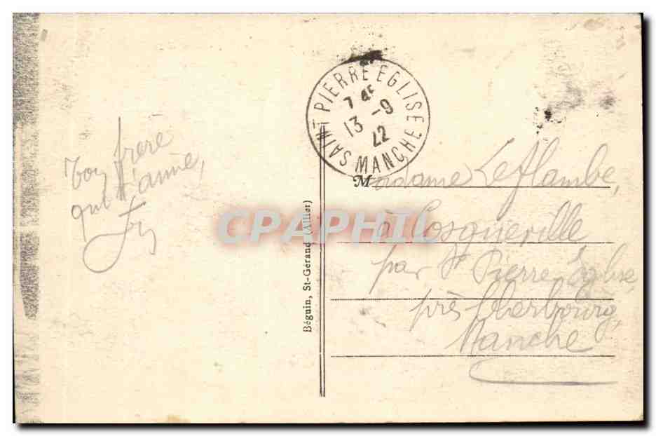 Vichy CPA Le casino Vue d'ensemble  — Verso