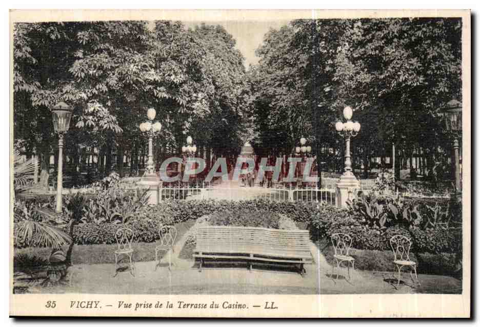 Vichy CPA Vue prise de la terrasse du casino 