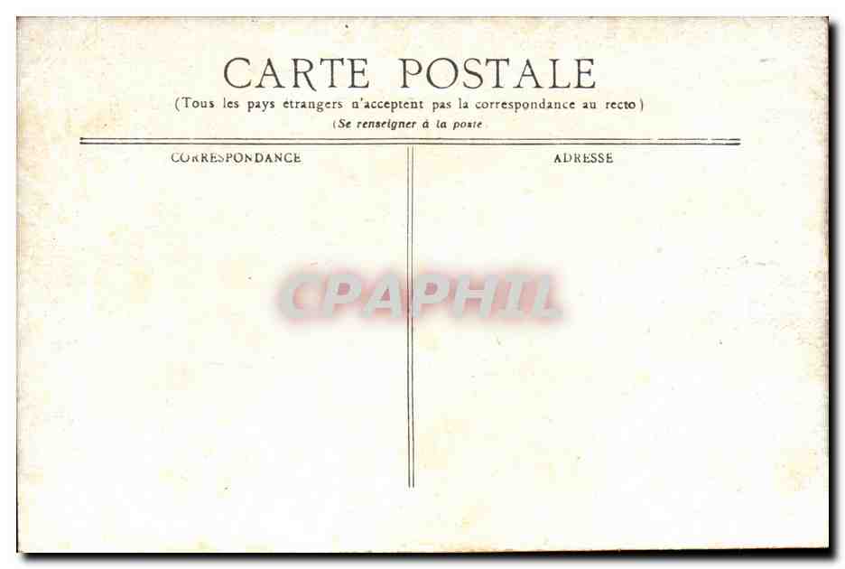 Vichy CPA Hotel de ville — Verso