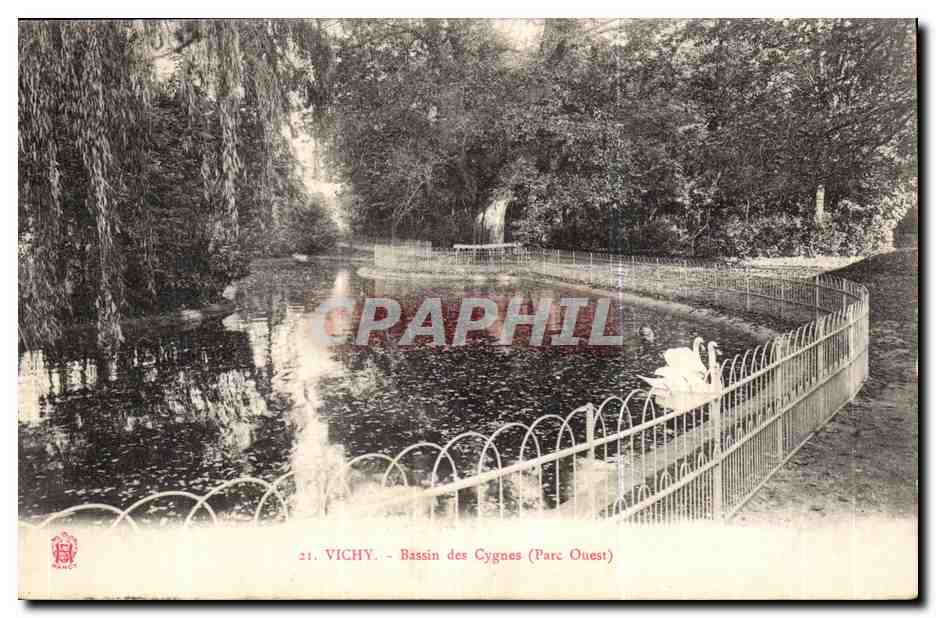 Vichy CPA Bassin des cygnes (parc ouest)