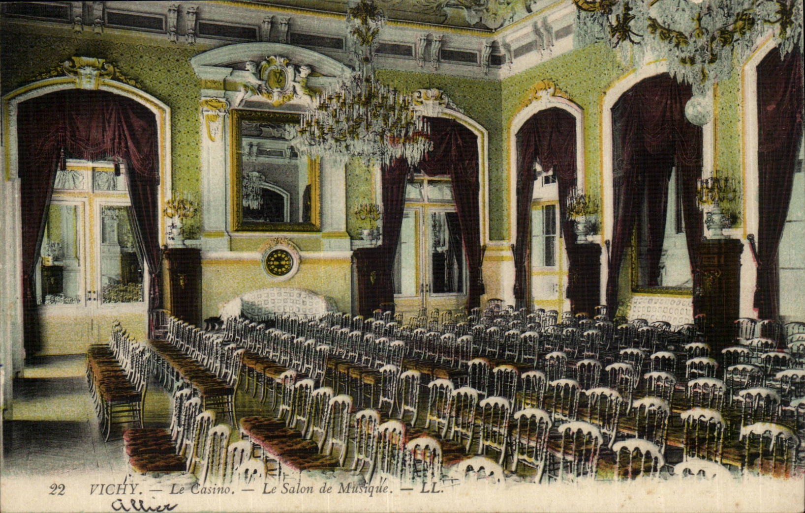 Vichy CPA Le casino Le salon de musique