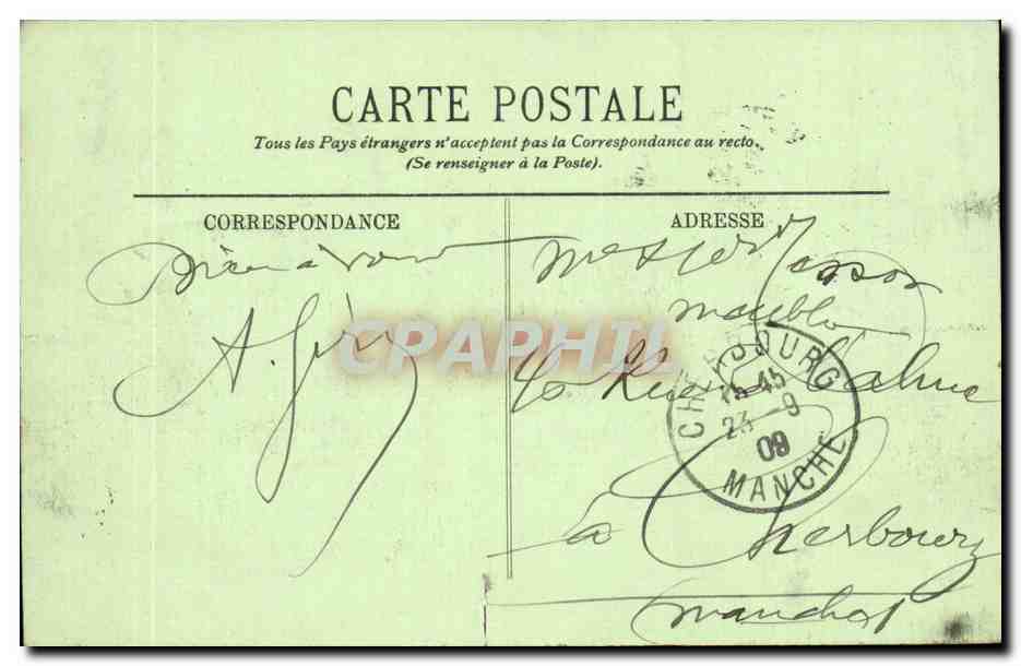 Vichy CPA Un coin du parc des CElestins — Verso
