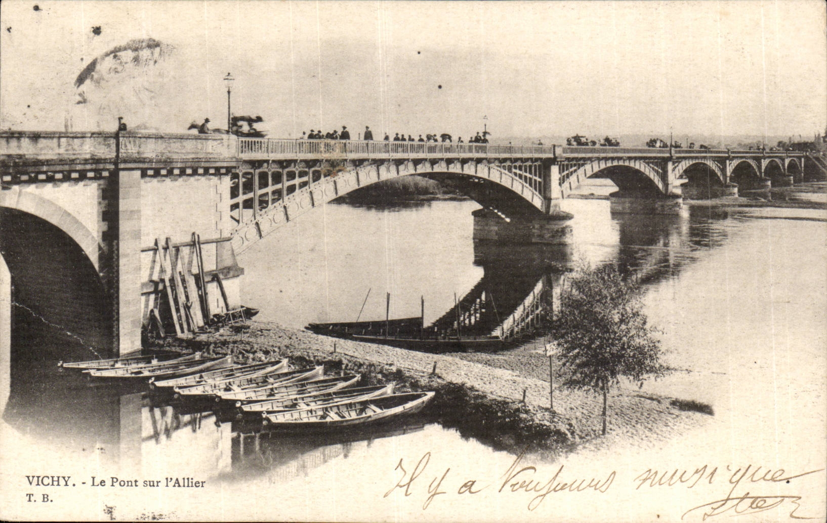 Vichy CPA Le pont sur l'Allier
