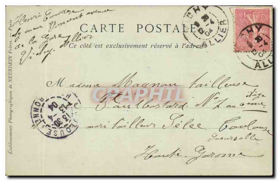 Le Château de Randan — Environs de Vichy — Collections ND Phot — Verso