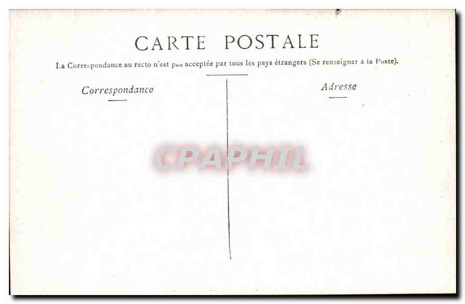 Vichy CPA Hall du square de l'hopital — Verso