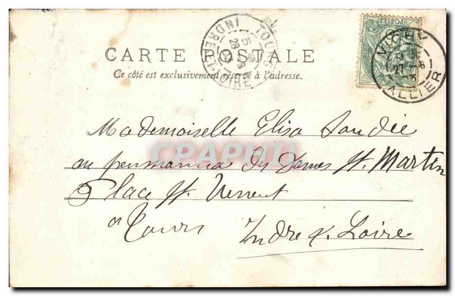 Vichy — Pavillon de Mme de Sévigné — Édition Mardiczer — Verso