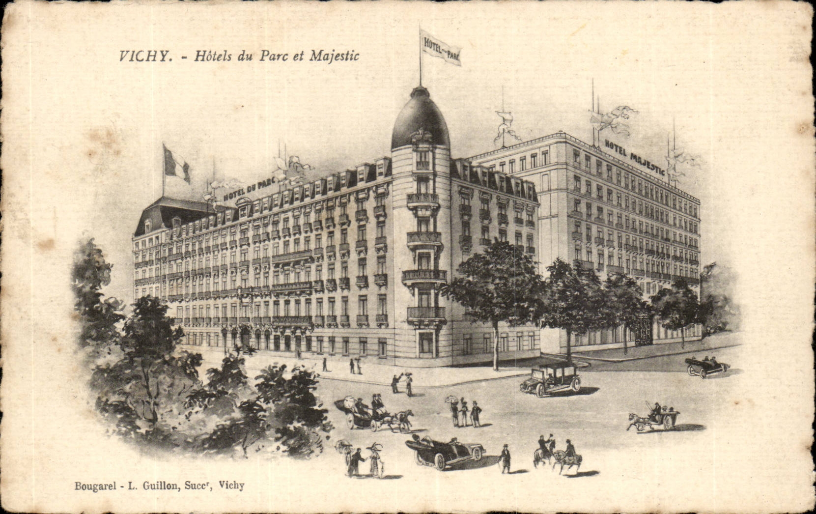 Vichy - Hôtels du Parc et Majestic — Bougarel - L. Guillon, Suce', Vichy