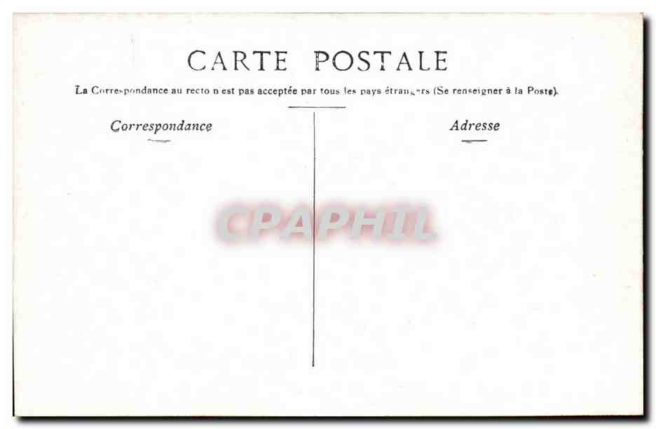 Vichy CPA Rue de Paris Perspective de la gare — Verso