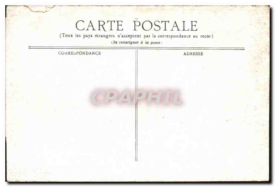 Vichy CPA Hotel de ville — Rückseite