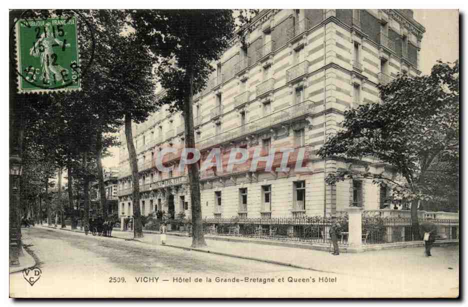 CPA Vichy Hotel de la Grande Bretagne et Queen's Hotel