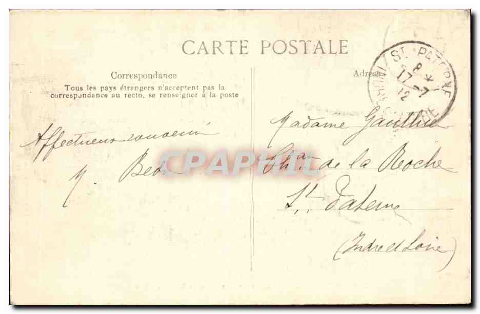 CPA Vichy Hotel de la Grande Bretagne et Queen's Hotel — Rückseite