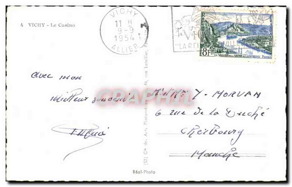 Vichy CPA Le casino — Verso
