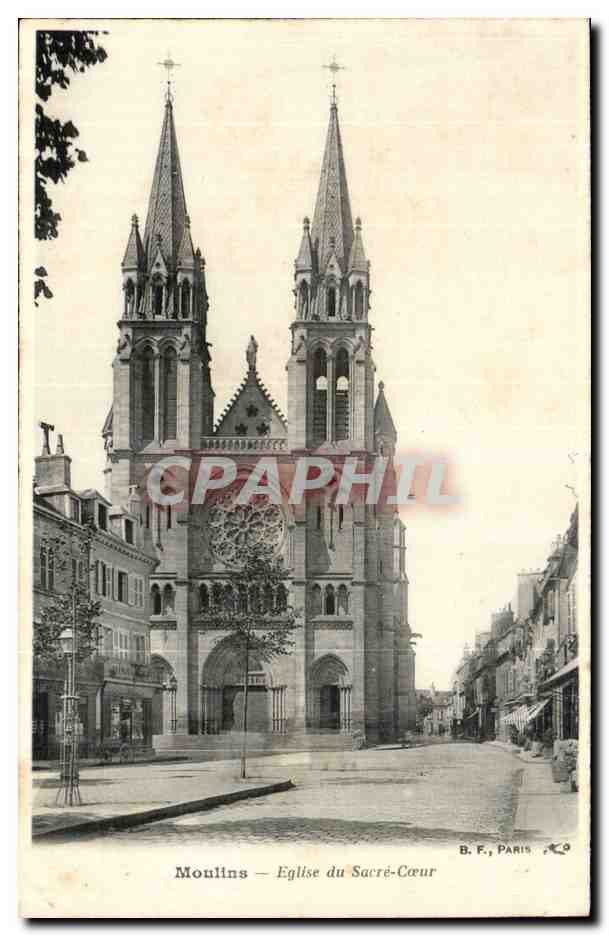 Moulins CPA Eglise du Sacre Coeur