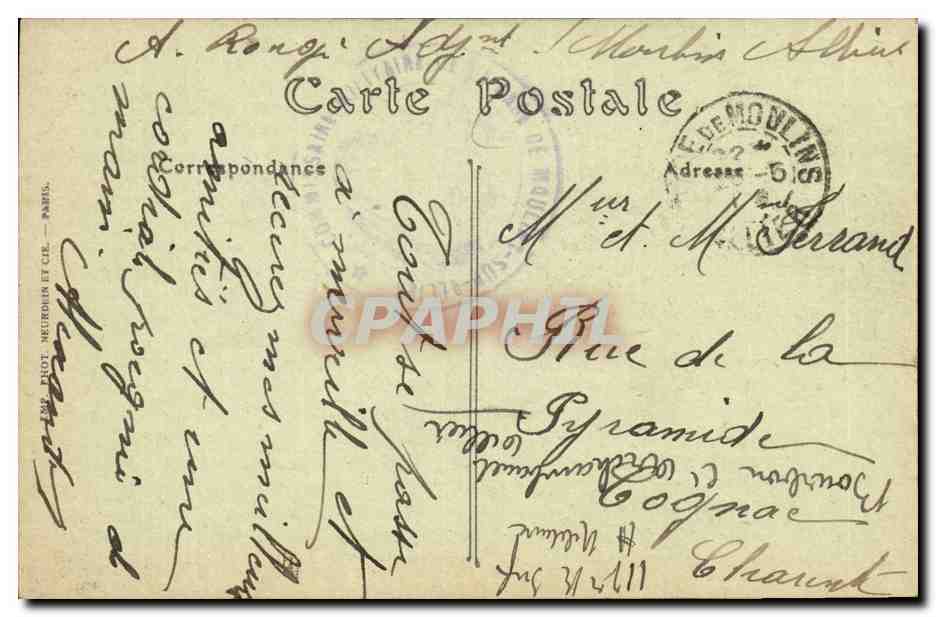 Moulin - La Fontaine de l'Agriculture — ND. Phot. n° 108 — Verso
