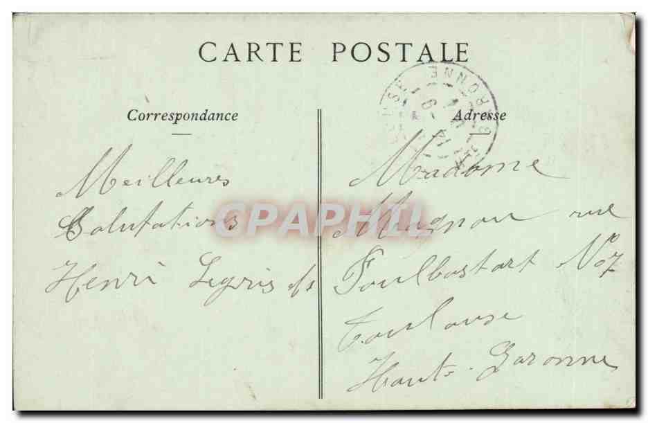 Vichy CPA L'etablissement thermal — Rückseite
