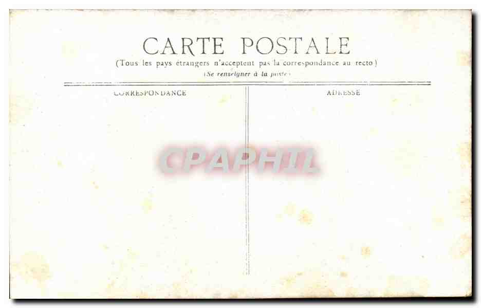 Vichy CPA Rue Porte France et vieille tour — Rückseite