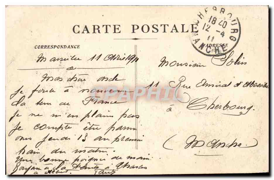 Marseille CPA Notre Dame de la Garde — Rückseite