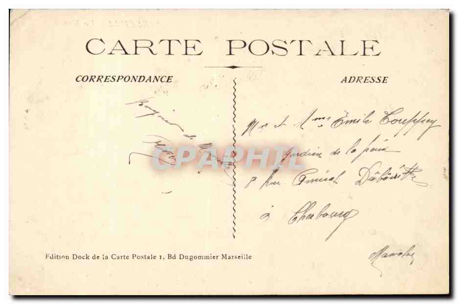 MARSEILLE - La Mairie — vue du port avec bateaux — Édition Dock de la Carte Postale — Reverso