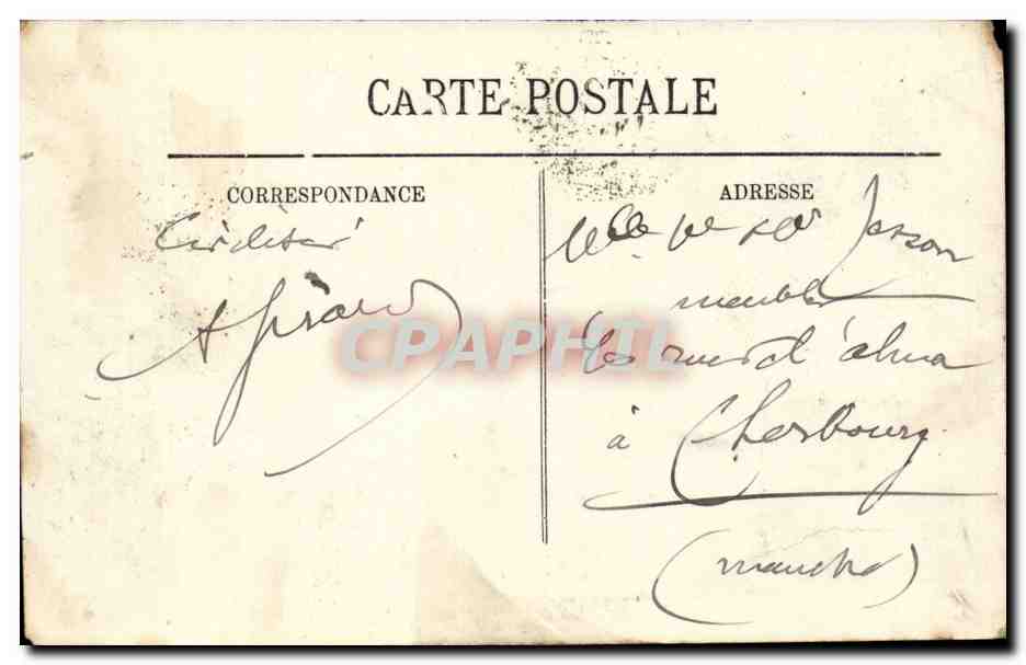 Marseille CPA Le quai du port et la rue de la Republique (Samaritaine) — Rückseite