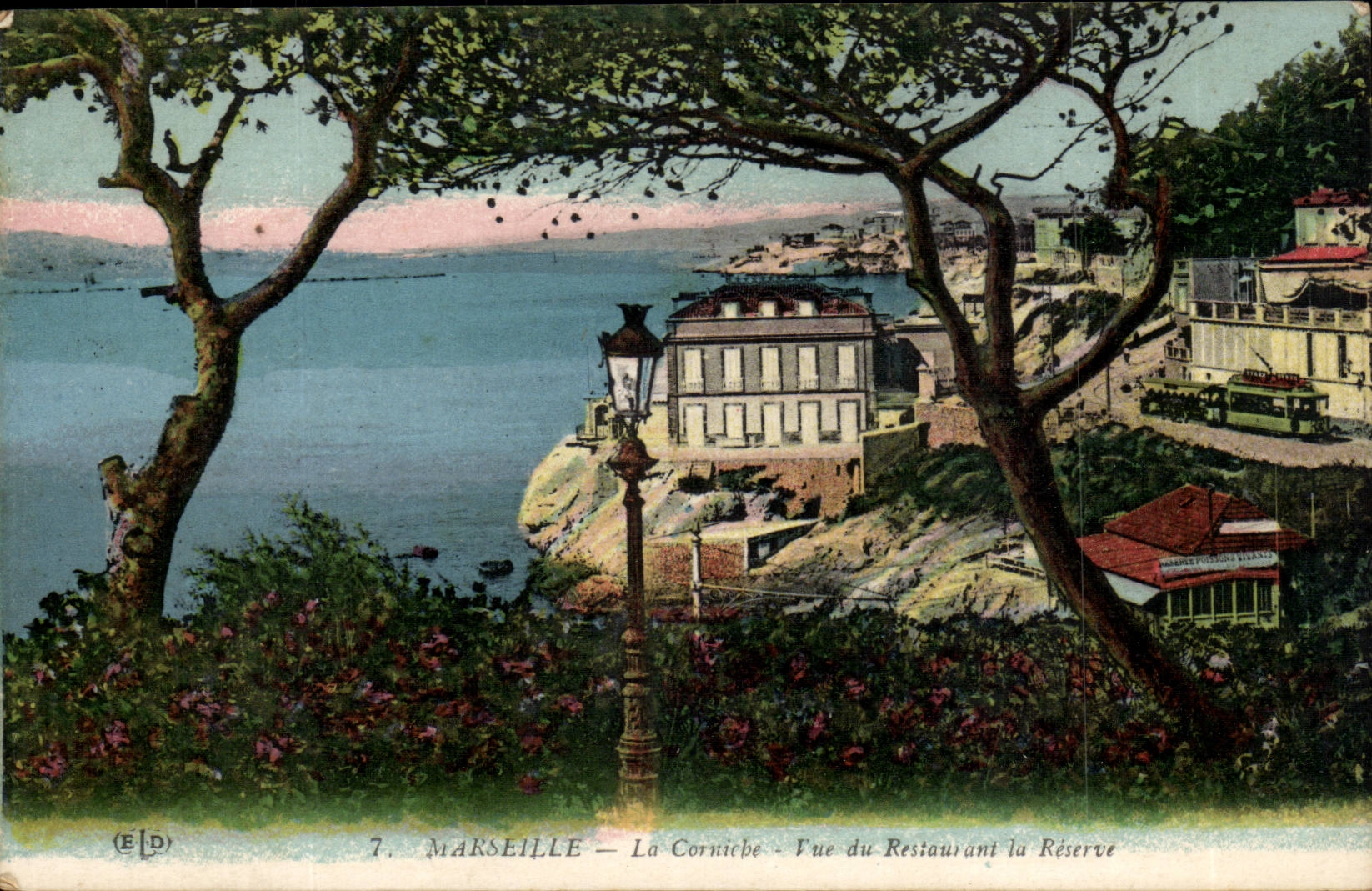 Marseille CPA La corniche Vue dud Restaurant la Reserve