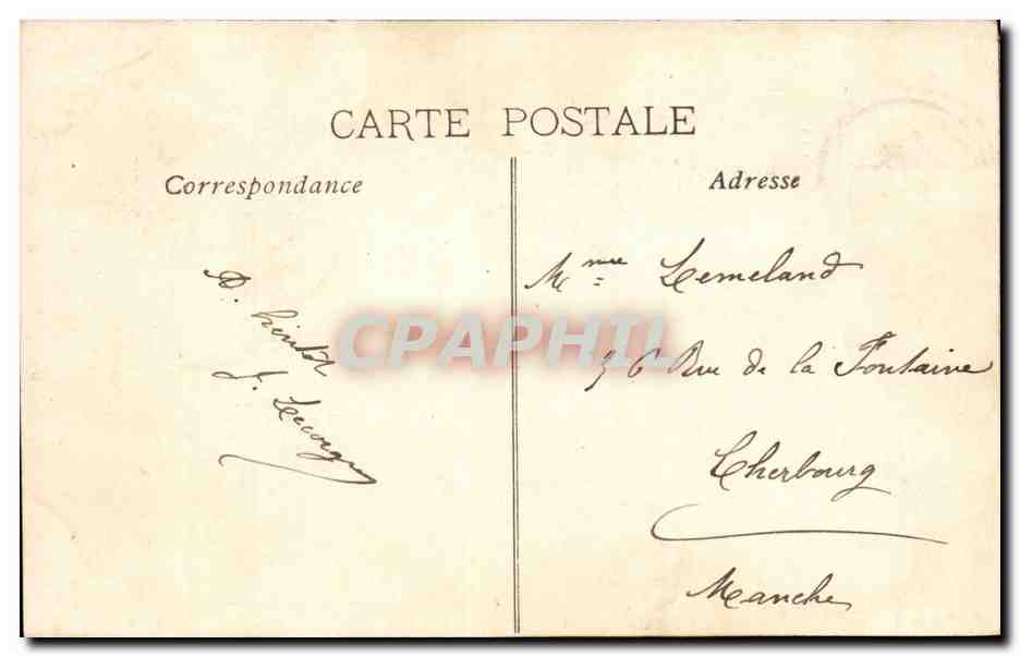 Marseille CPA La Bourse — Rückseite