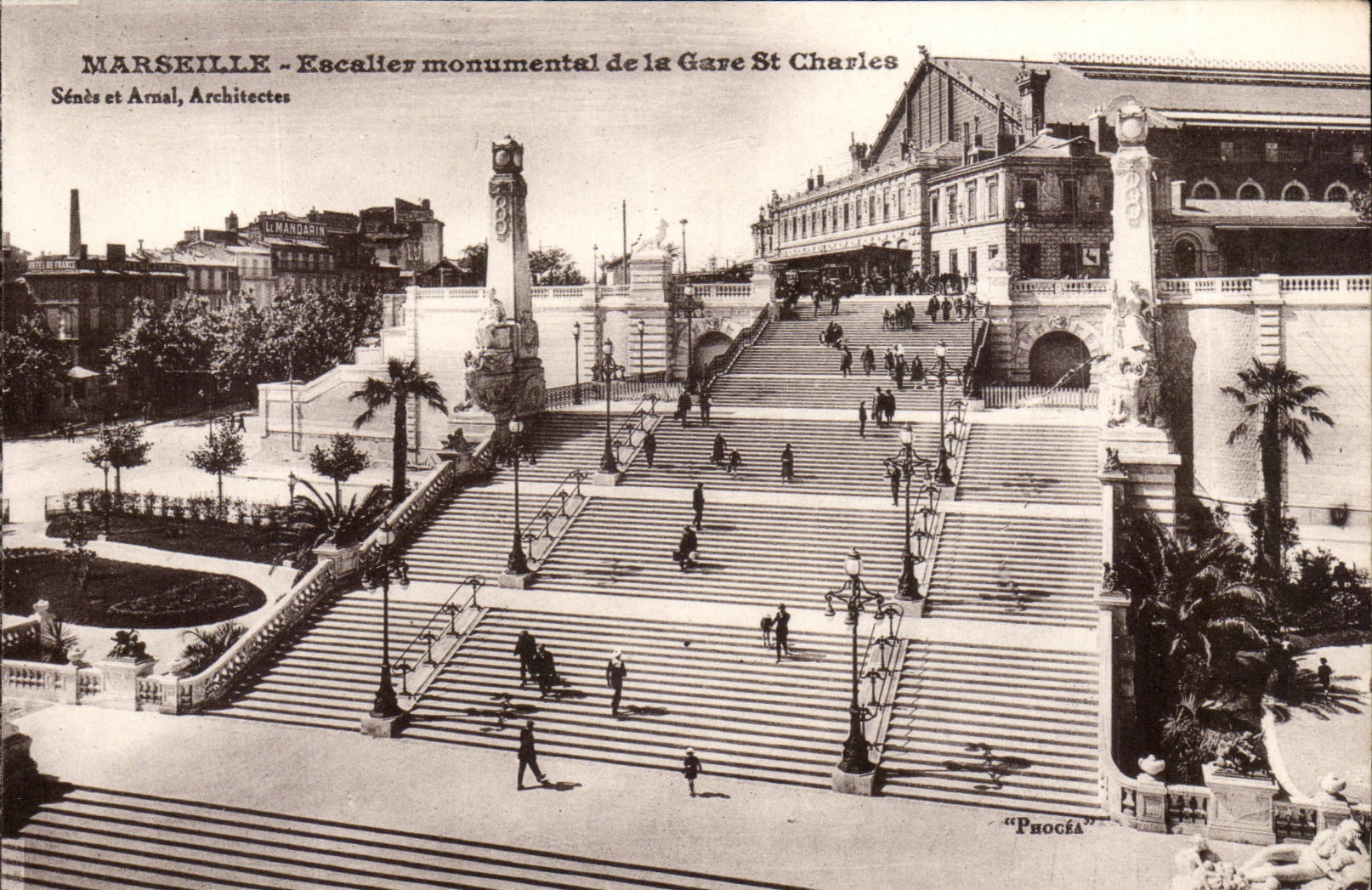 Marseille CPA Escalier monumental de la Gare St Charles