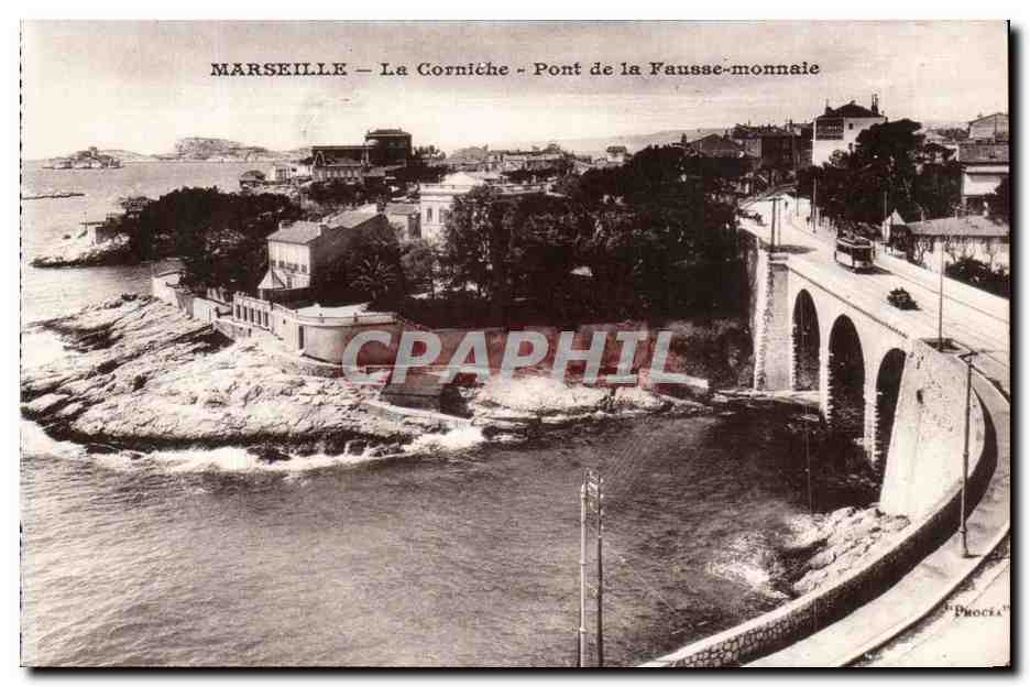 Marseille CPA La corniche Pont de la fausse monnaie