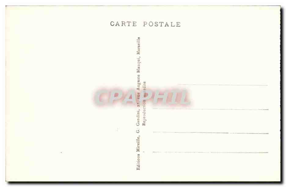 Marseille CPA Place jules Guesde et l'arc de triomphe — Rückseite