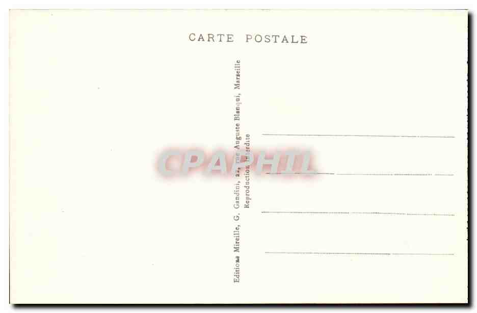 Marseille CPA le chateau d'if — Rückseite