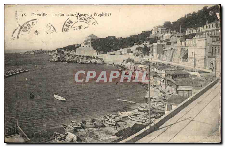 Marseille CPA La corniche (anse du prophete)