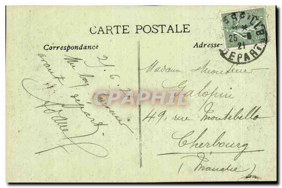 Marseille CPA Chateau du Pharo — Rückseite