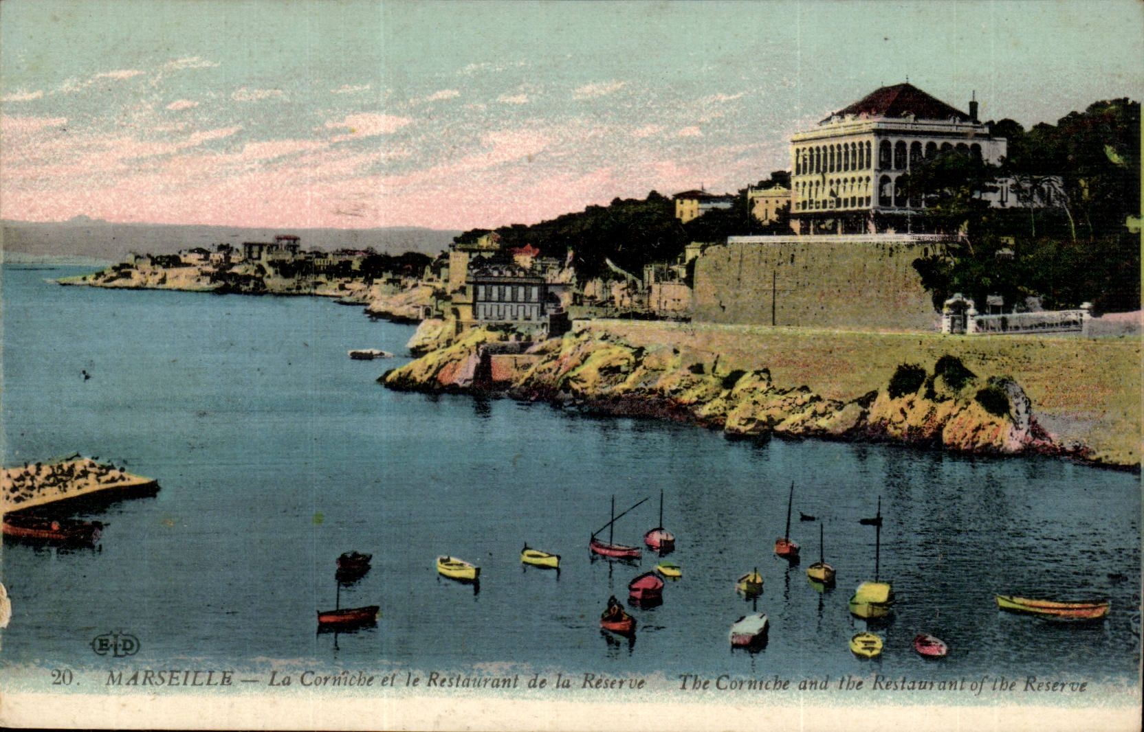 Marseille CPA La corniche et le restaurant de la Reserve 
