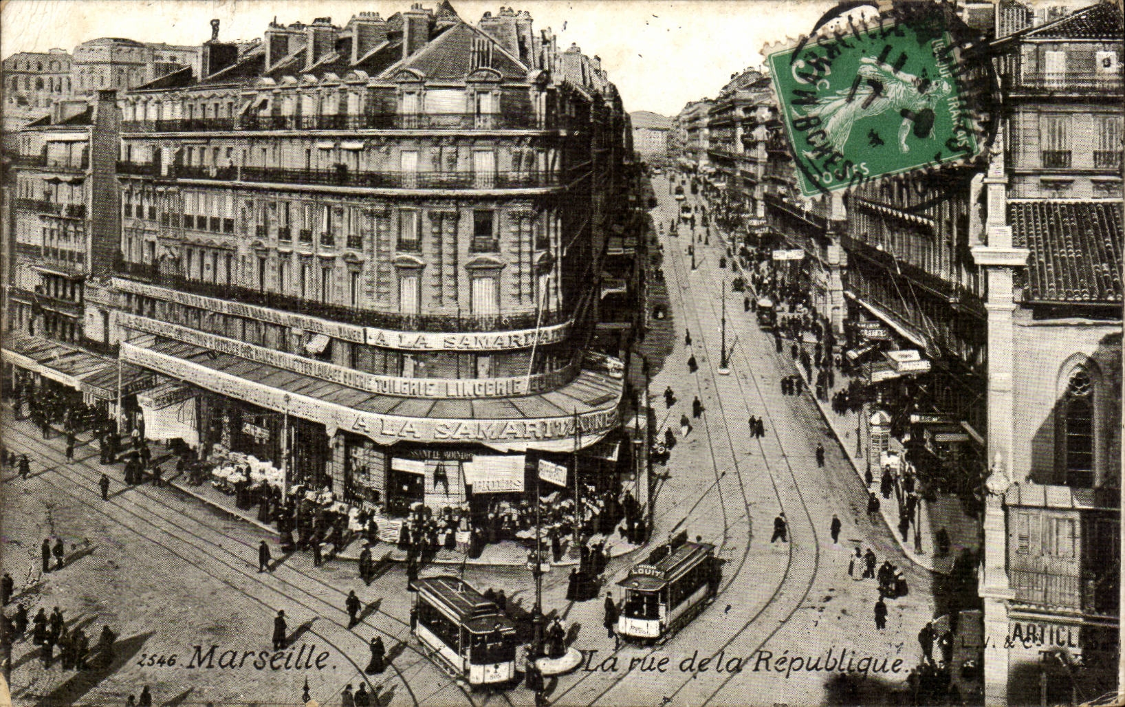 Marseille — La rue de la République — Éditeur : L.V. & Cie, n° 2546