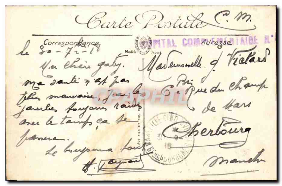 Marseille — Le Cours Bellecour — LL. — Graphil — Verso