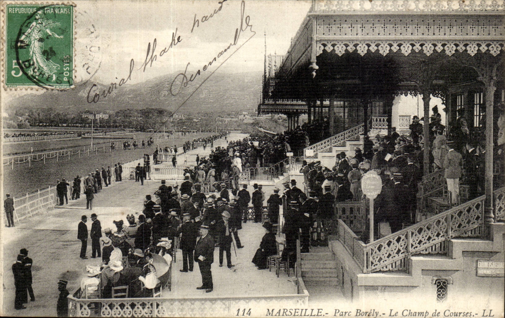 Marseille CPA Parc Borely Le champ de courses (hippodrome chevaux)