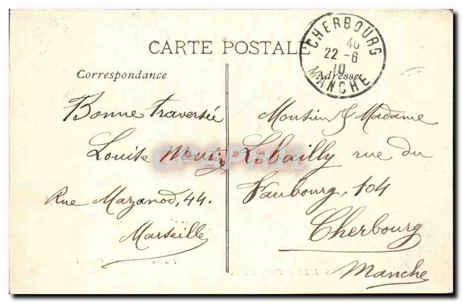 Marseille — Rue Noailles — Edition des Nouvelles Galeries — Verso