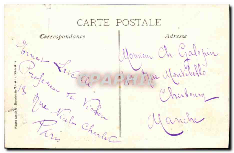 Marseille - Promenade du Prado Ire Avenue - CPA  — Verso