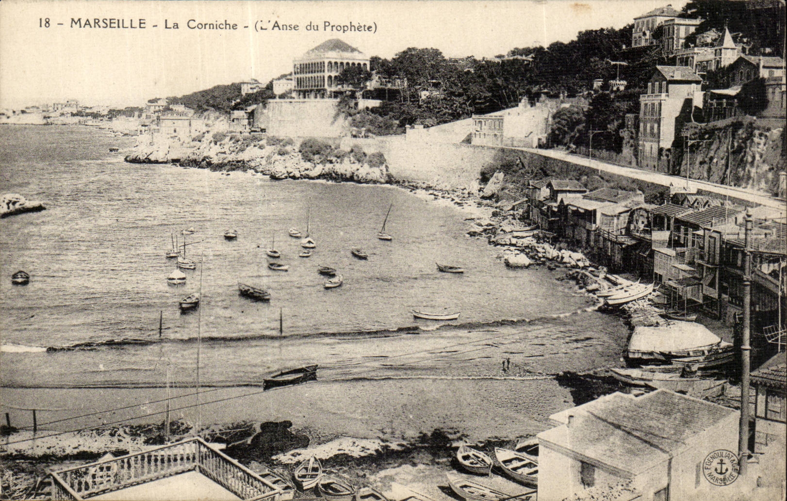 Marseille - La Corniche - L'Anse du Prophete - CPA 
