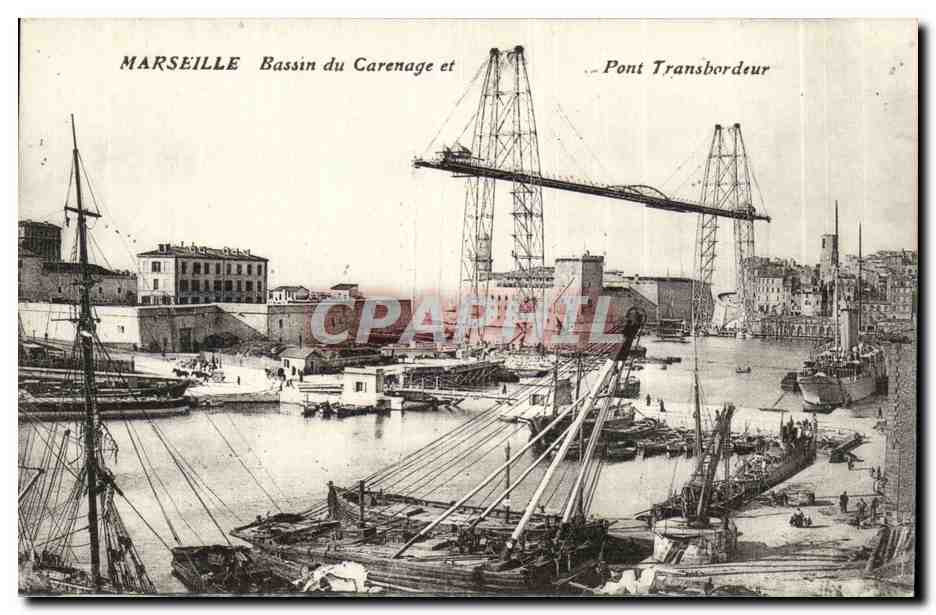 Marseille - Bassin du Carenage - Pont Transbordeur - CPA 