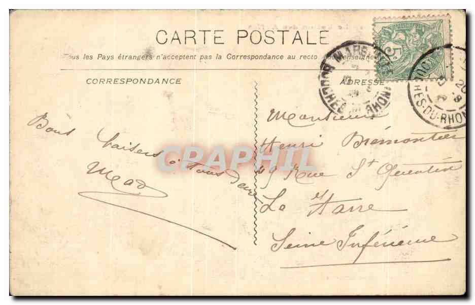 Marseille — Le Vallon des Auffes — Éditeur : Nouvelles Galeries — Reverso