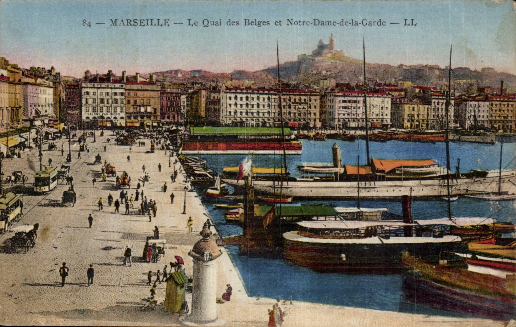 MARSIGLIA — Il Molo dei Belgi e Notre-Dame-de-la-Garde — LL