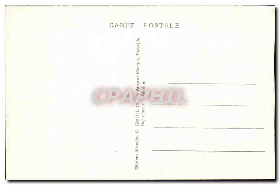 Marseille - Le Pont Transbordeur et le vieux Pont - CPA  — Verso