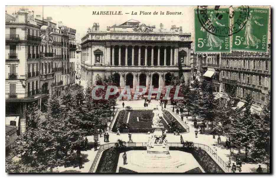 Marseille - La Place de la Bourse- CPA 