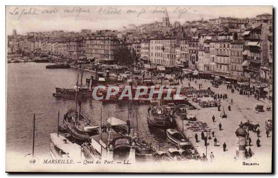 Marseille - Quai du Port - bateau - CPA 