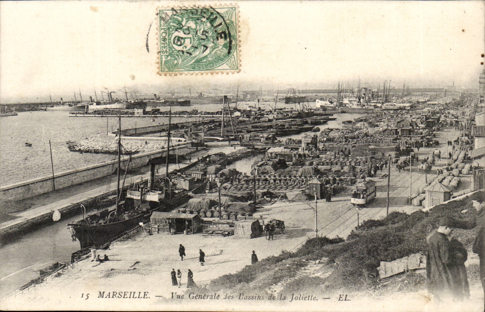 Marseille — Vue Générale des Bassins de la Joliette — EL.