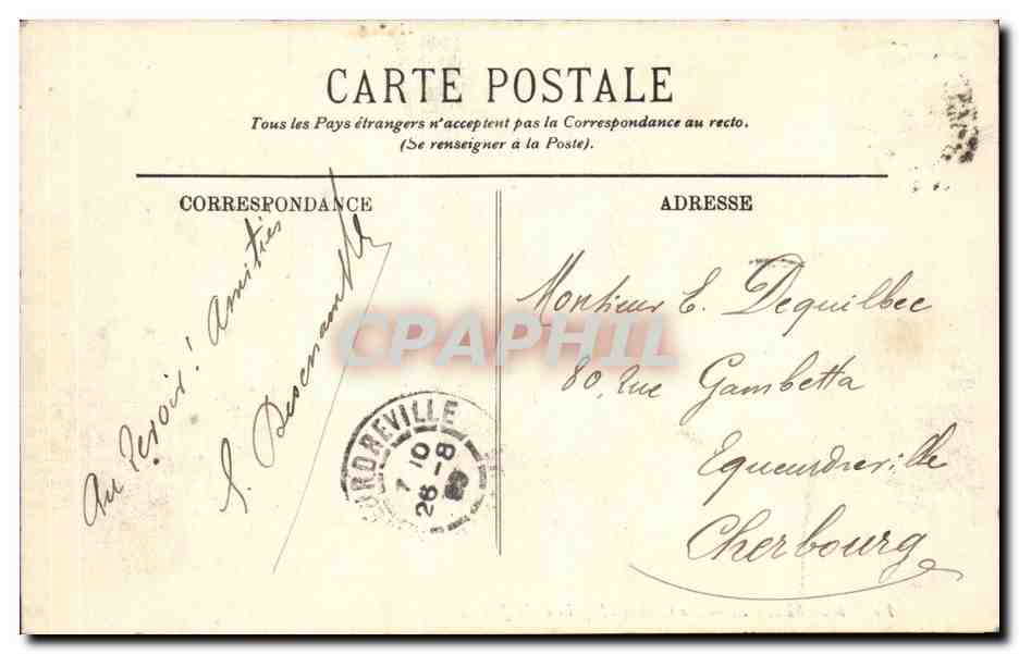Marseille - La Cathedrale prise de la Jetee de la Joliette - CPA  — Rückseite