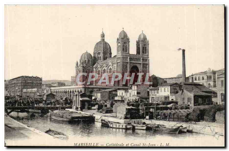 Marseille - Cathedrale et Canal St Jean - CPA 
