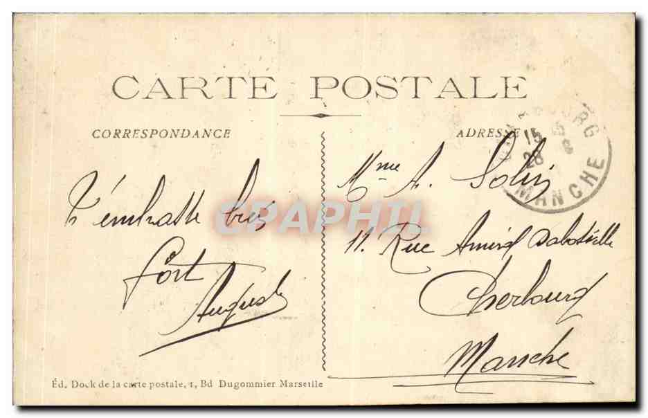 Marseille - La Cathedrale - CPA  — Verso