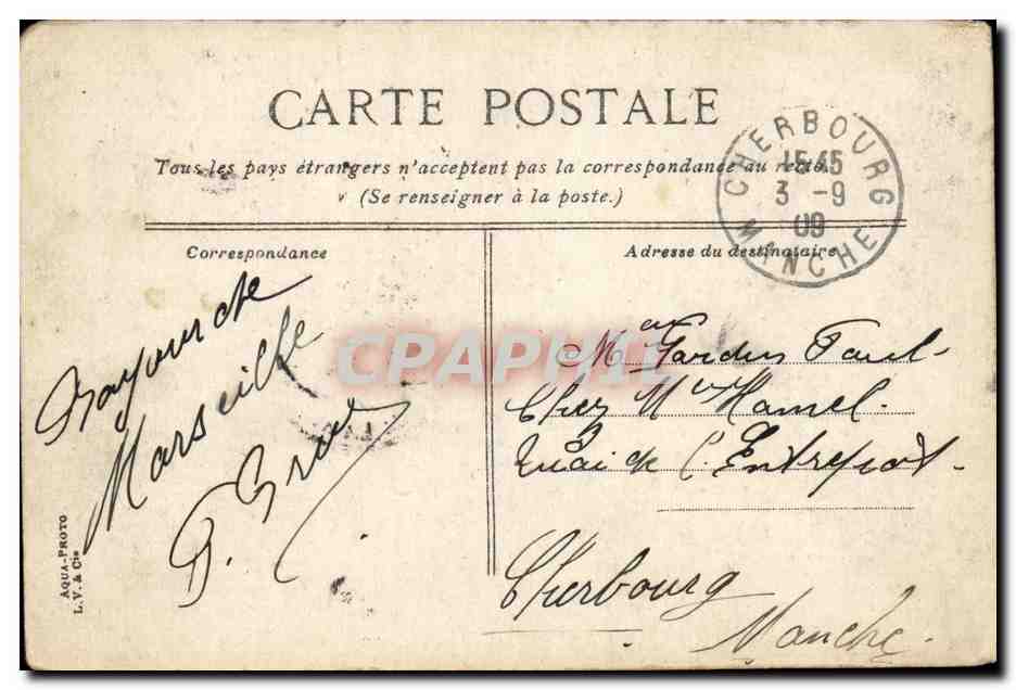 Marseille - La Bourse - CPA  — Rückseite